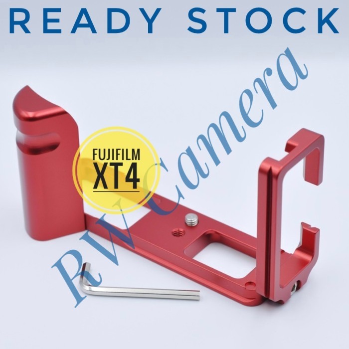 L Plate LPlate Plat Tripod Fujifilm Fuji XT4 XT-4 - Merah