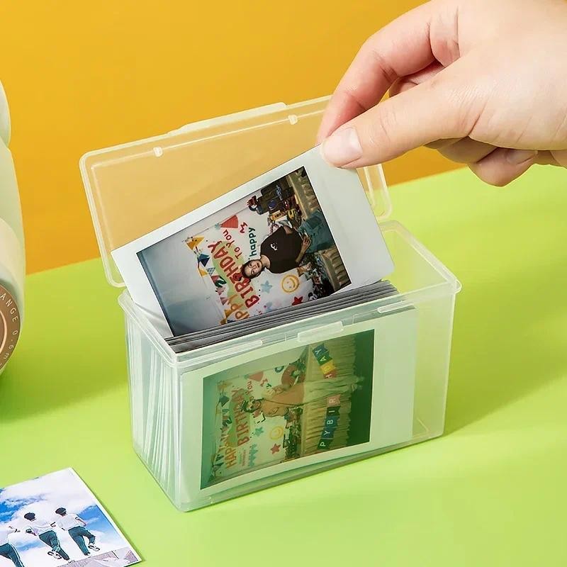 

1PCS Card Holder Transparent Idol Kpop Albumes Photo Storage Photocards Small Card Collection Organizer Box Case Container