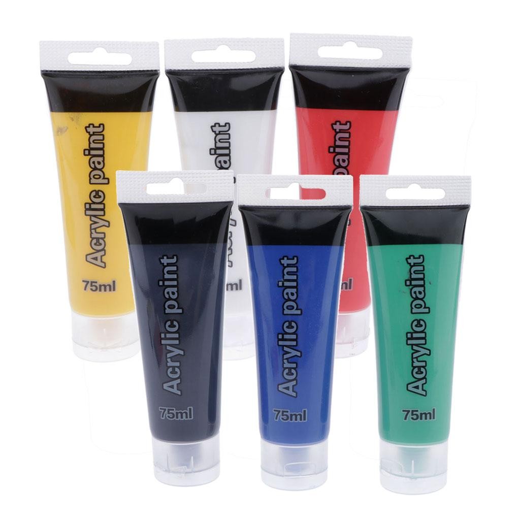 

6 Color Assorted 5ml Tube Acrylic Painting Paint Pigment Kids Children Painting