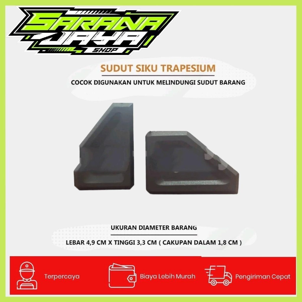 SUDUT SIKU TRAPESIUM - Siku Penyangga Plastik Box Speaker / Siku Sudutan Baut Accessories