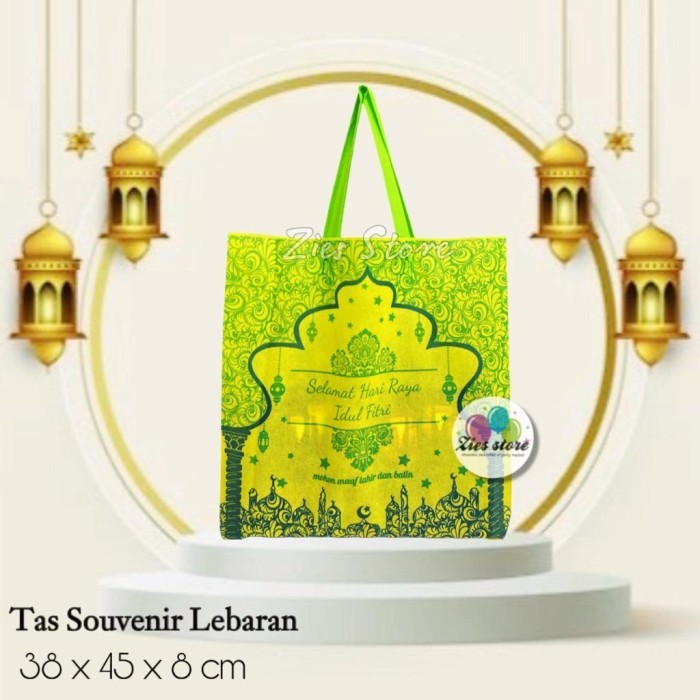 

(ISI 12)Tas souvenir Goodie bag kantong Idul Fitri Lebaran Ramadhan L - Kuning