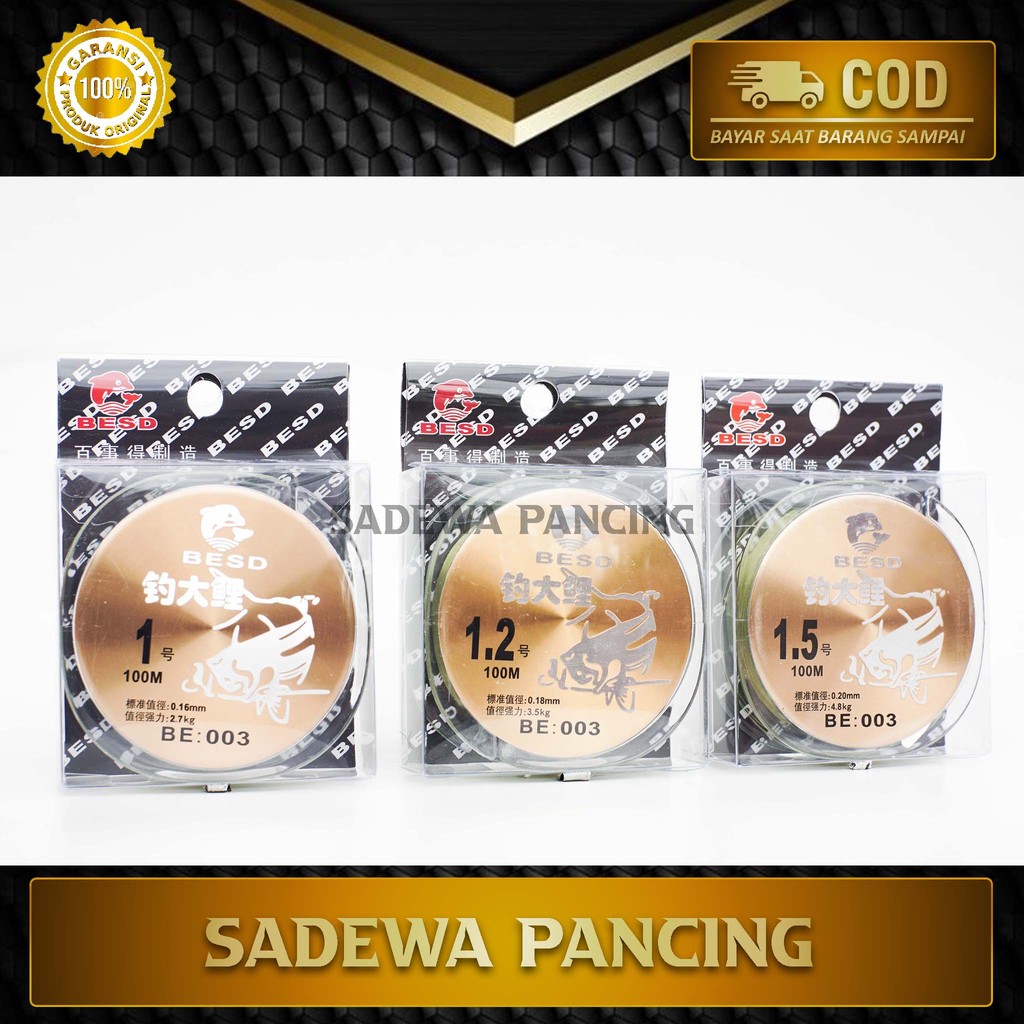 Senar Pancing BESD BE003/ Senar BESD Kuning/ Senar Ikan Mas/ Senar Mancing Harian