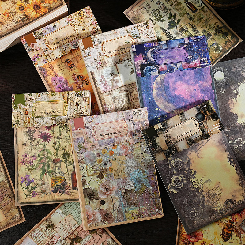 

2Style 20Pcs/bag material paper for DIY handbook phone case notebook cup glass bottle hang tag greeting card diary decoration