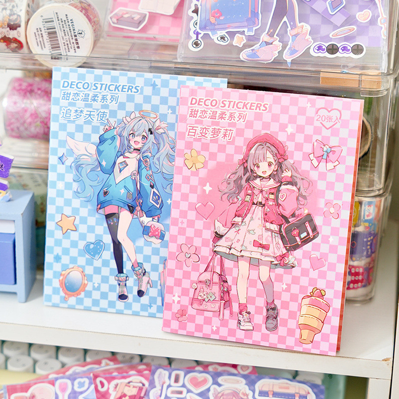 

Sticker Scrapbook Sweet Girl Decorative Decal Seal for DIY Diary Planner Sticker Book Album School Supplies Stationery