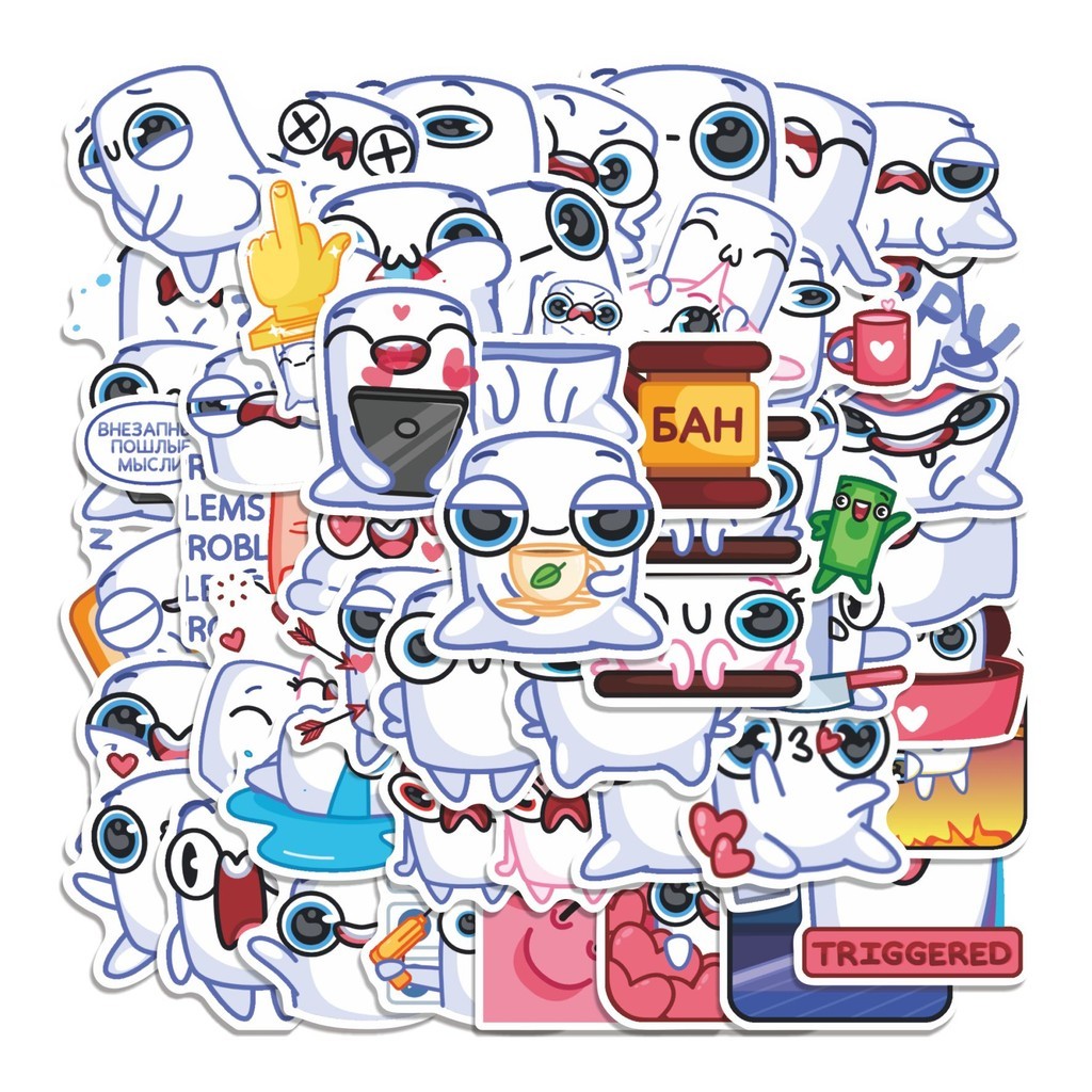 

COD 50 Pcs Stiker MARSHMELLOW Lucu Anti Air Untuk Dekorasi Notebook Sepeda Skateboard Handphone