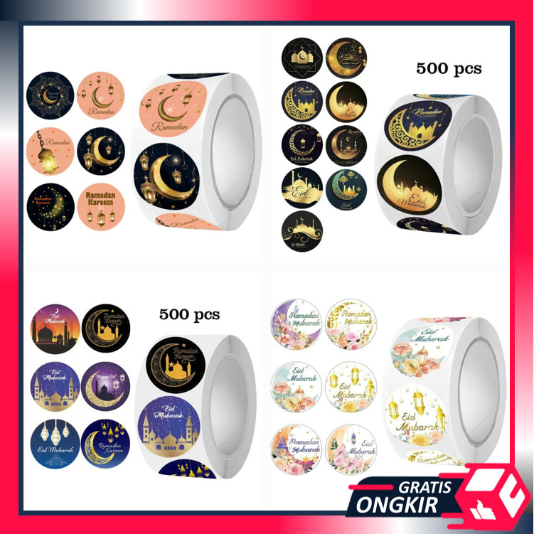 

Gratis Ongkir - 6518 Stiker Label Idul Fitri / 1 Roll isi 500 Pcs Stiker / Stiker Hampers Lebaran Idul Fitri / Stiker Bulat Kemasan Parcel