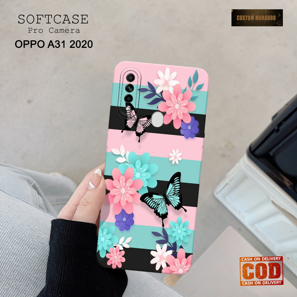 Case Hp OPPO A31 2020 Terbaru - Fashion Case BUNGA  - Casing Hp OPPO A31 2020 - Softcase Pro Camera 