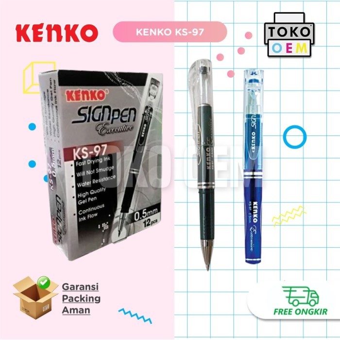 

KENKO SIGNPEN KS-97 PENA TANDATANGAN SIGNATURE SAKU KEMEJA 0.5MM - Biru