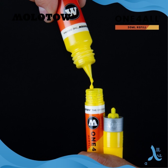 

Cat Isi Ulang Molotow One4All Refill 30ml Acrylic Paint Marker - 1/3 - SIGNAL BLACK