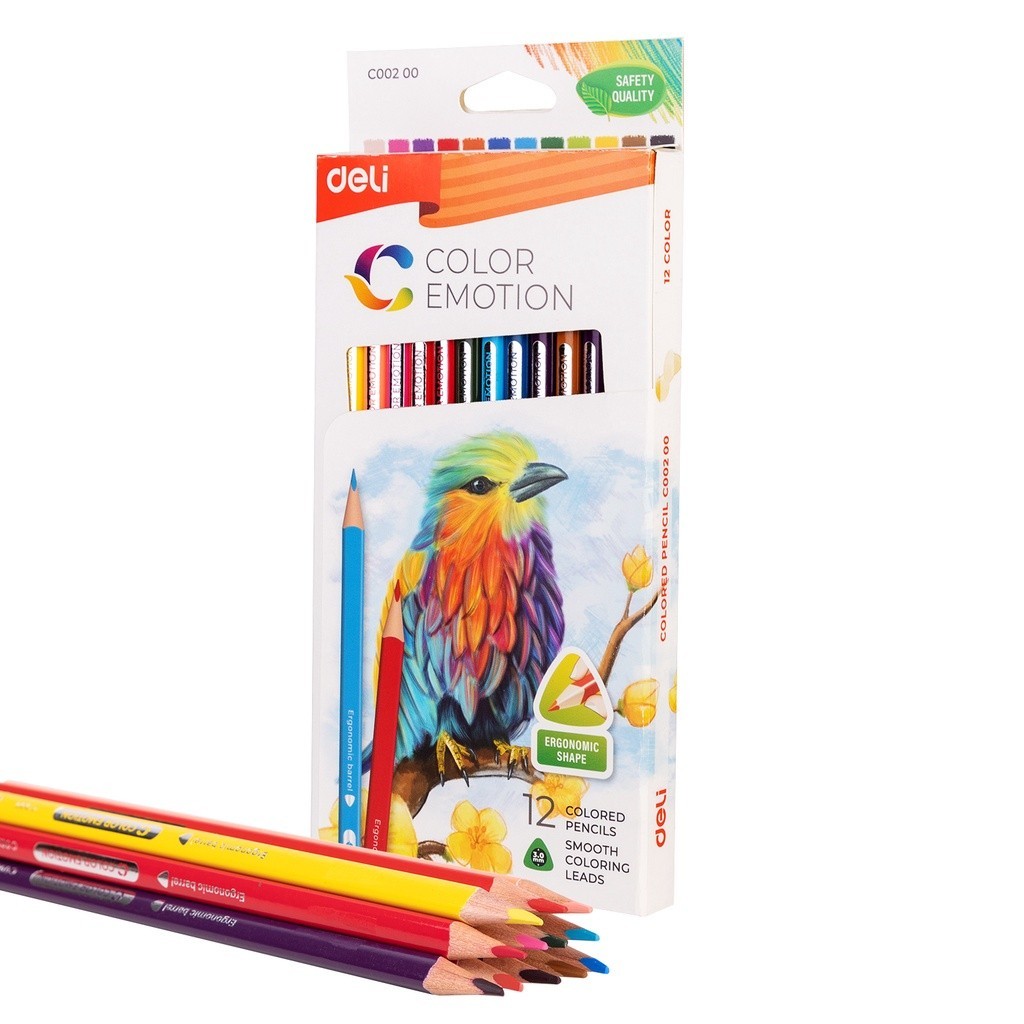 

Pensil Warna Deli Soft - EC00200 - 12 warna pensil warna