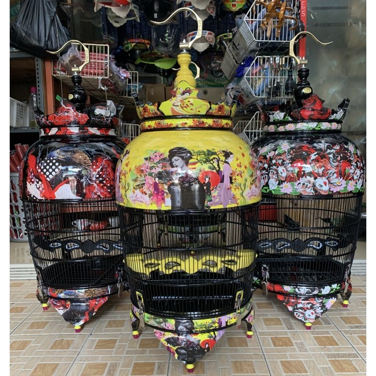 SANGKAR PERKUTUT JATI JEPARA GENTONG BULAT