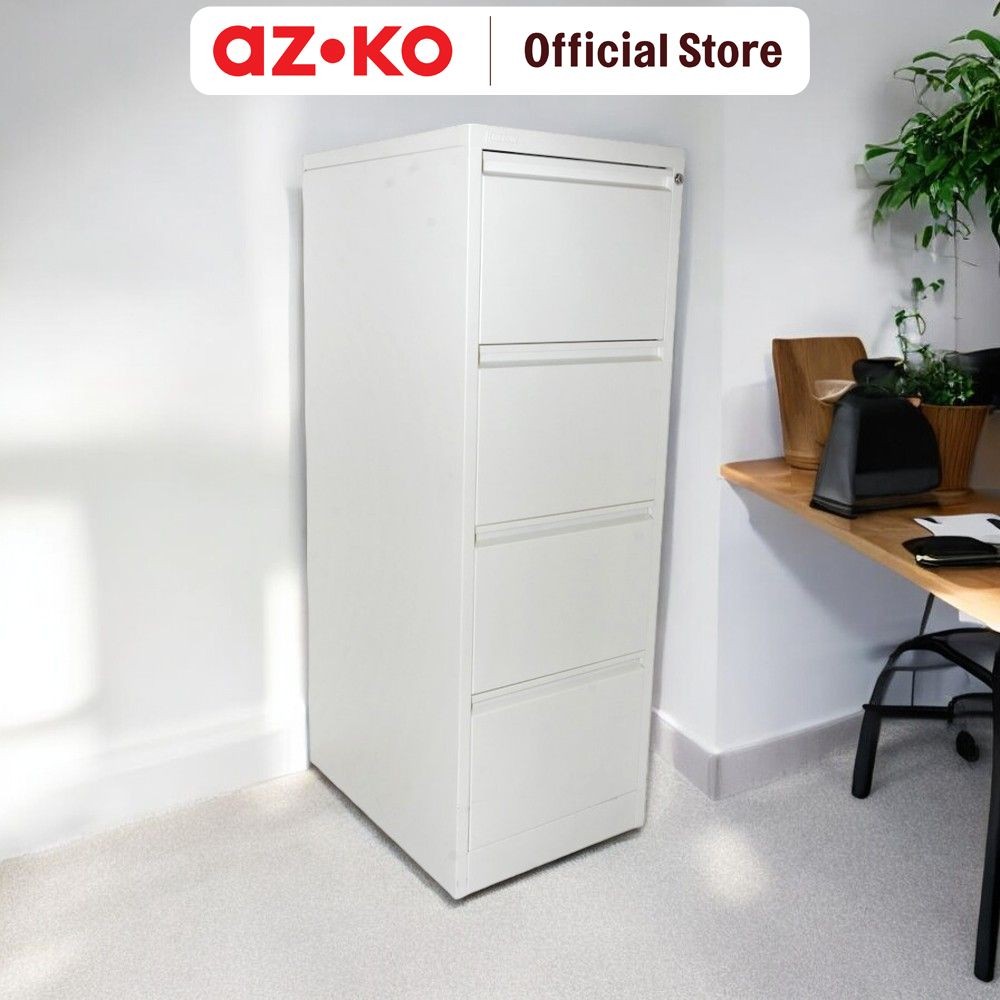 AZKO Krisbow Filing Cabinet Besi 4 Tingkat - Krem File Cabinet Filling Kabinet Laci Tempat Dokumen A