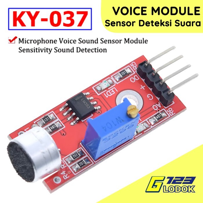 KY-037 KY037 Modul Sound Sensor Suara Microphone Mic Condenser High Sensitivity Voice Detection Modu