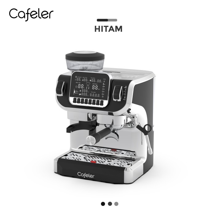 Cafeler Mesin Kopi Espresso 2 Boiler Coffee Maker Smart Screen Kontrol - Hitam