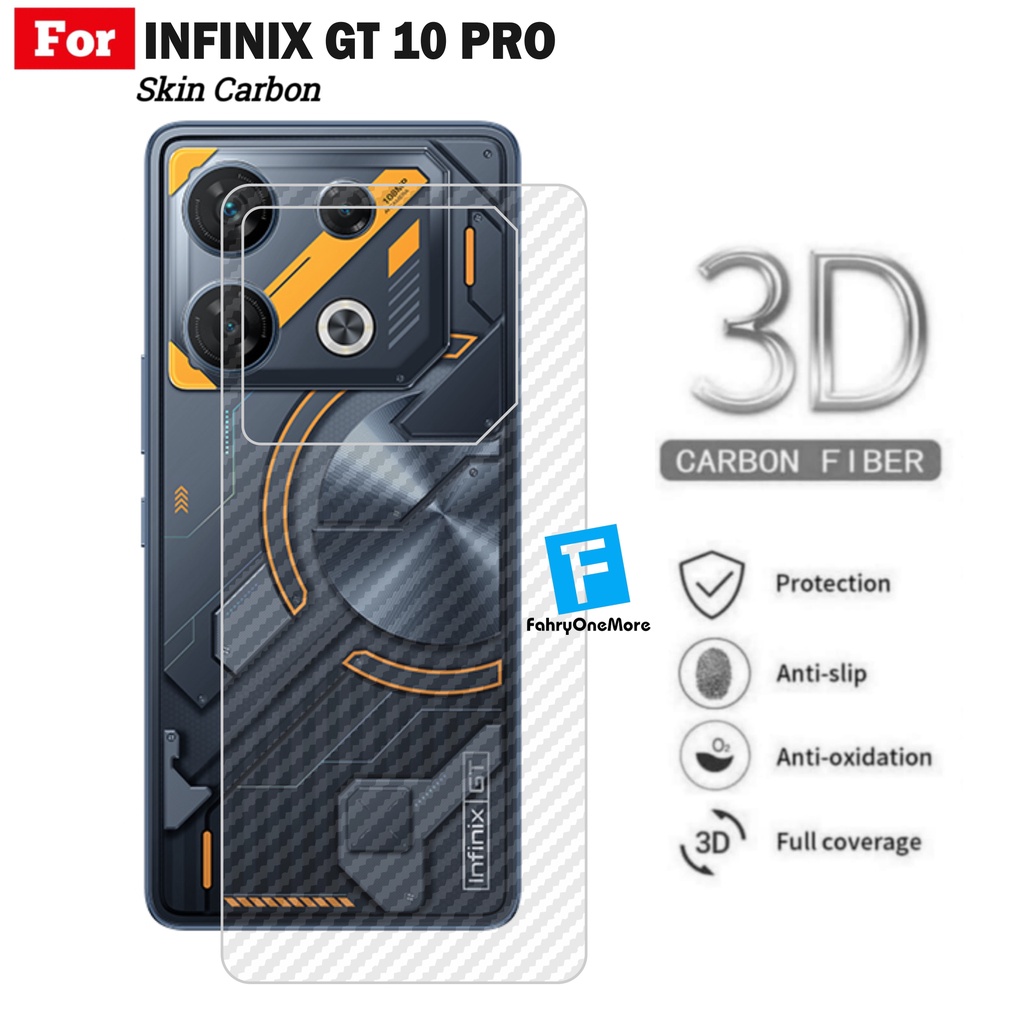 Skin Carbon Infinix GT 10 Pro Garskin Anti Jamur Pelindung Belakang Handphone
