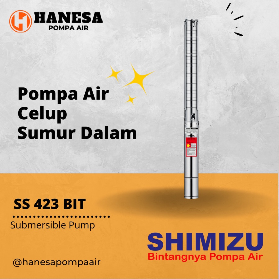 Shimizu SS 423 BIT / 1.5 HP Pompa Air Celup Sumur Dalam