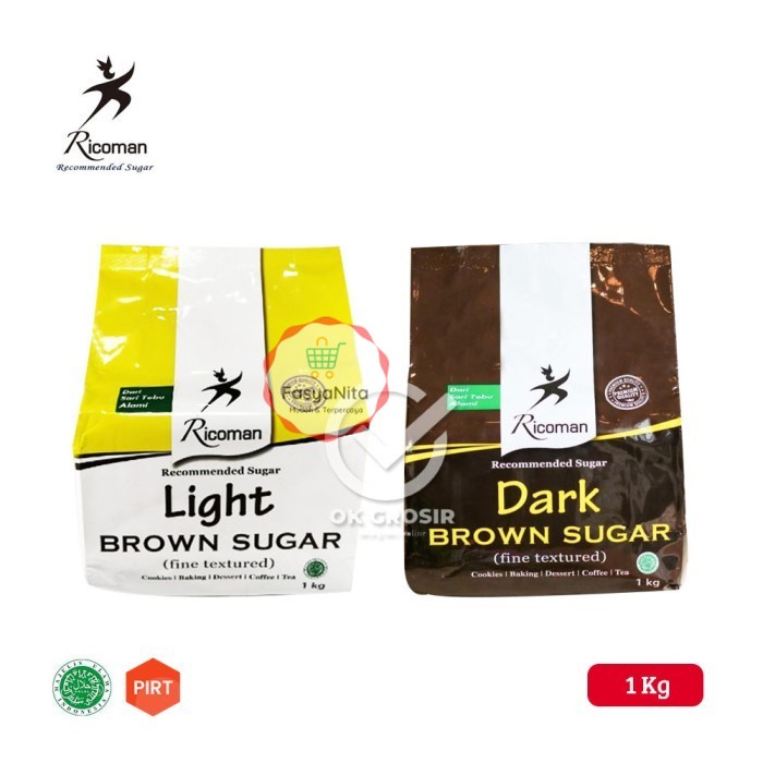 

Ricoman Brown Sugar Bubuk (1 Kg) - Light Kuning - FasyAnita Mart Denpasar