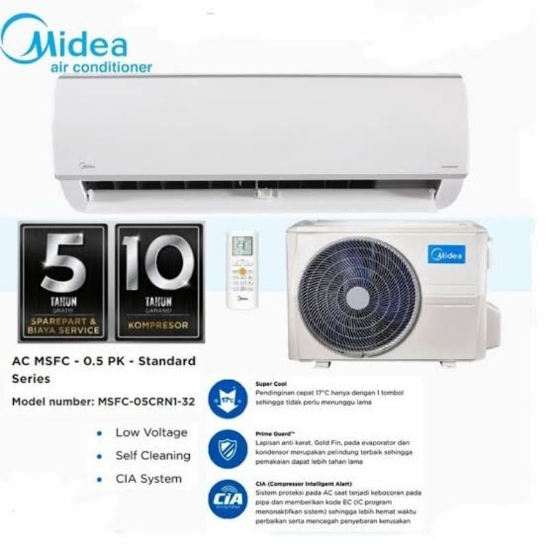 AC MIDEA MSFC-05CRN1 1/2 PK 1/2PK + PASANG DEPOK 05CRN1 0,5 PK