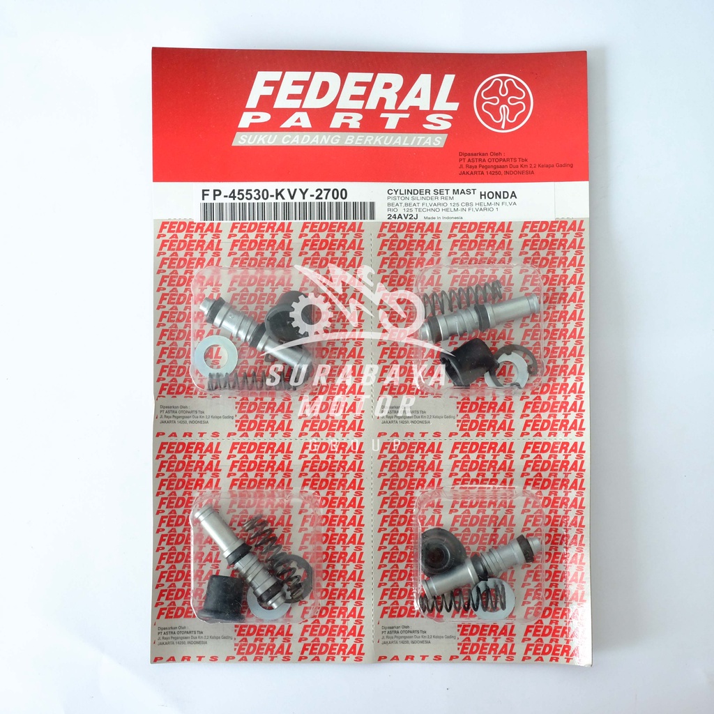 Sil Seal Master Rem Kit Beat Vario Spacy Scoopy Federal Depan Kip Rem Per Pcs
