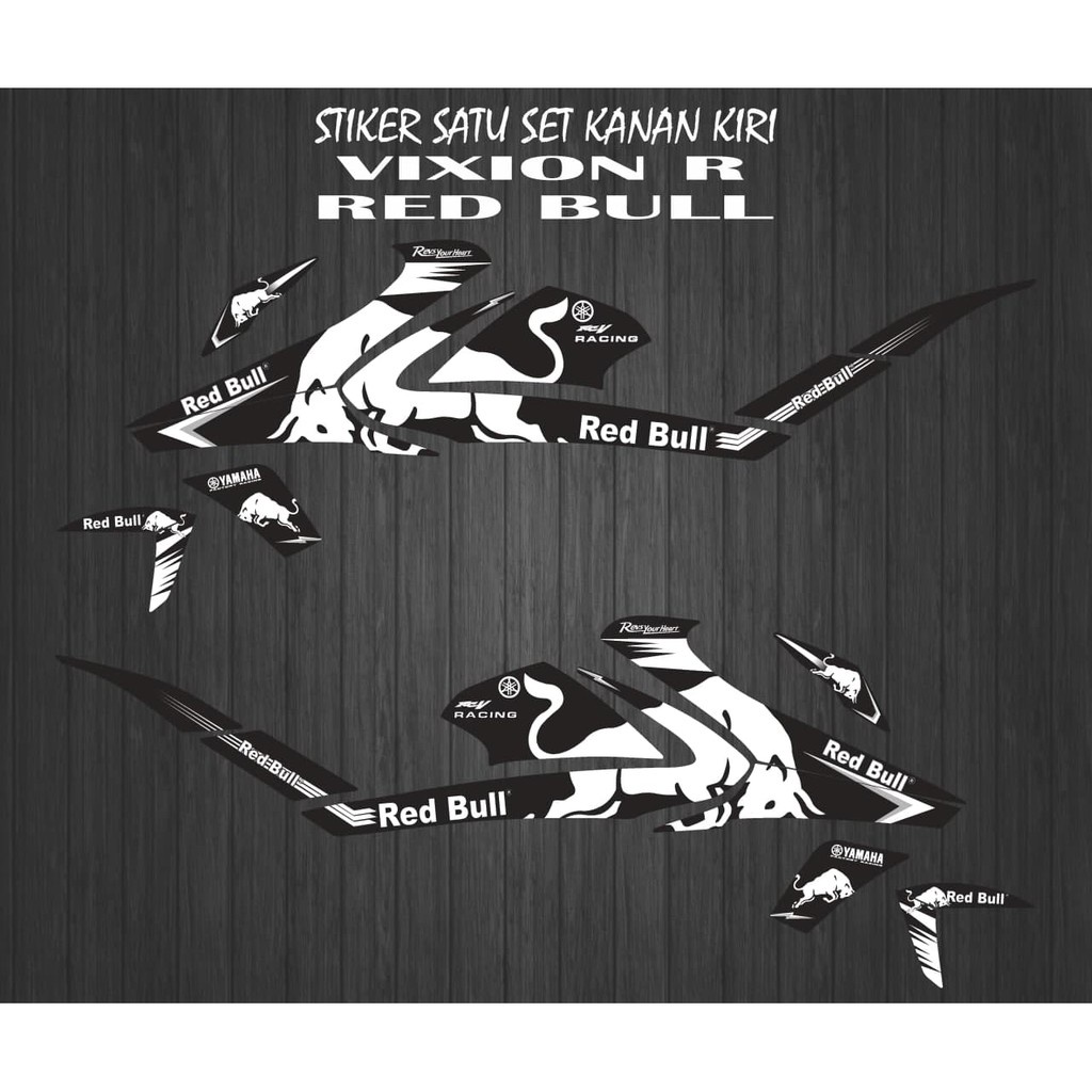 striping stiker decal vixion r/all new redbull
