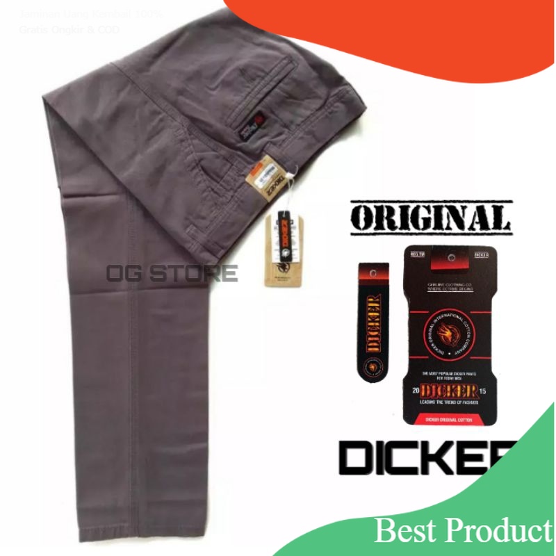 Celana Panjang Chino Pria Dicker Softjeans Chino Melar Size 27-44/ Silver