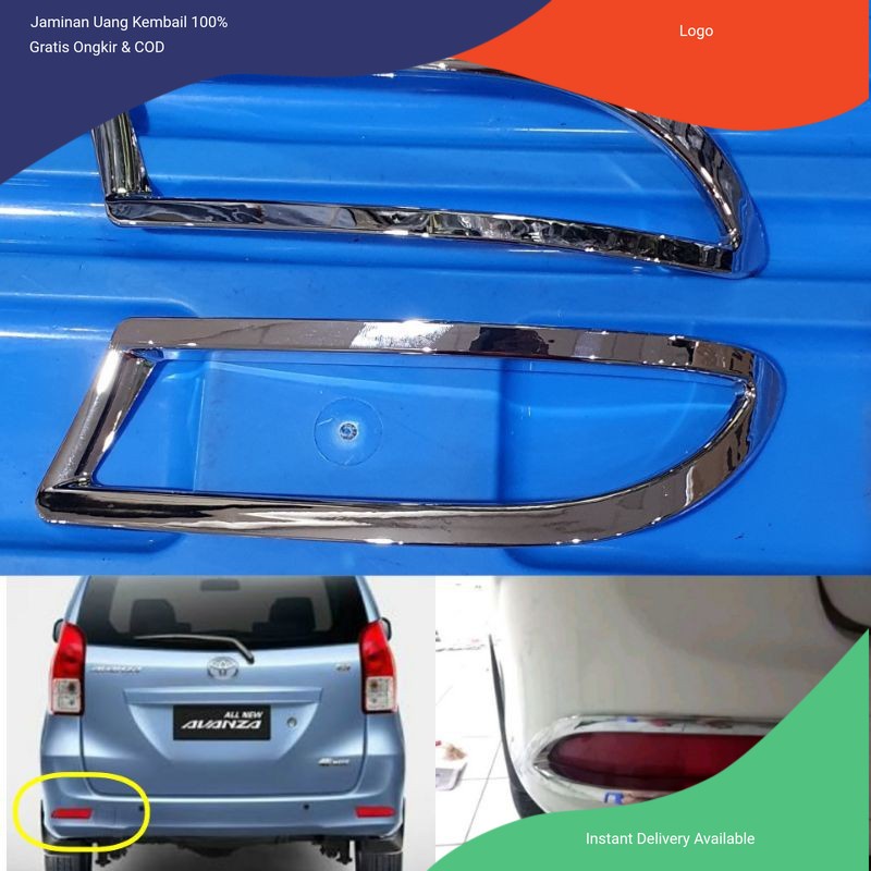 Ring reflektor chrome All new Avanza/Xenia 2012-2020 Variasi mobil