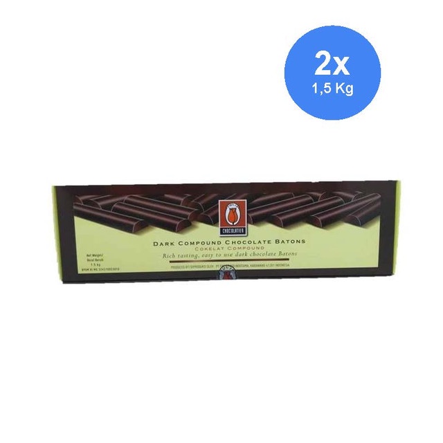 

Tulip Dark Compound Chocolate Batons 1.5 kg x 2