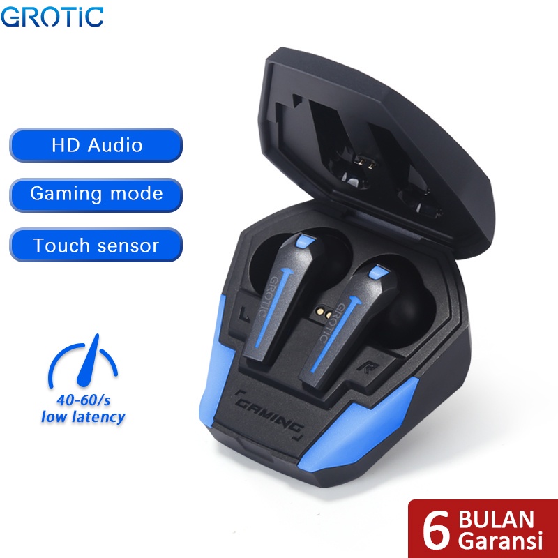 earphone GROTIC Headset Bluetooth Gaming Touch Sensor TWS Earphone Wireless HY-01