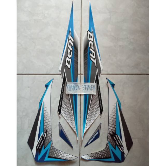 Striping beat esp iss biru putih 2018 ,,,,