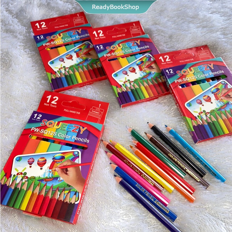 

Crayon Pensil Warna 12 pcs Ukuran Kecil / Collor Pencil Paper Box Classic / R O