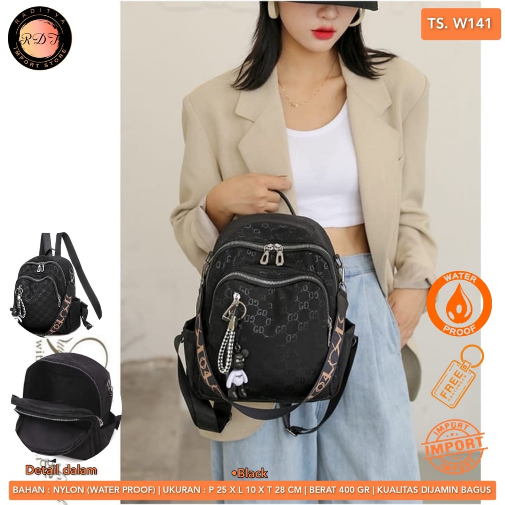 TAS RANSEL WANITA W141 IMPORT BY ORI RDT cantik
