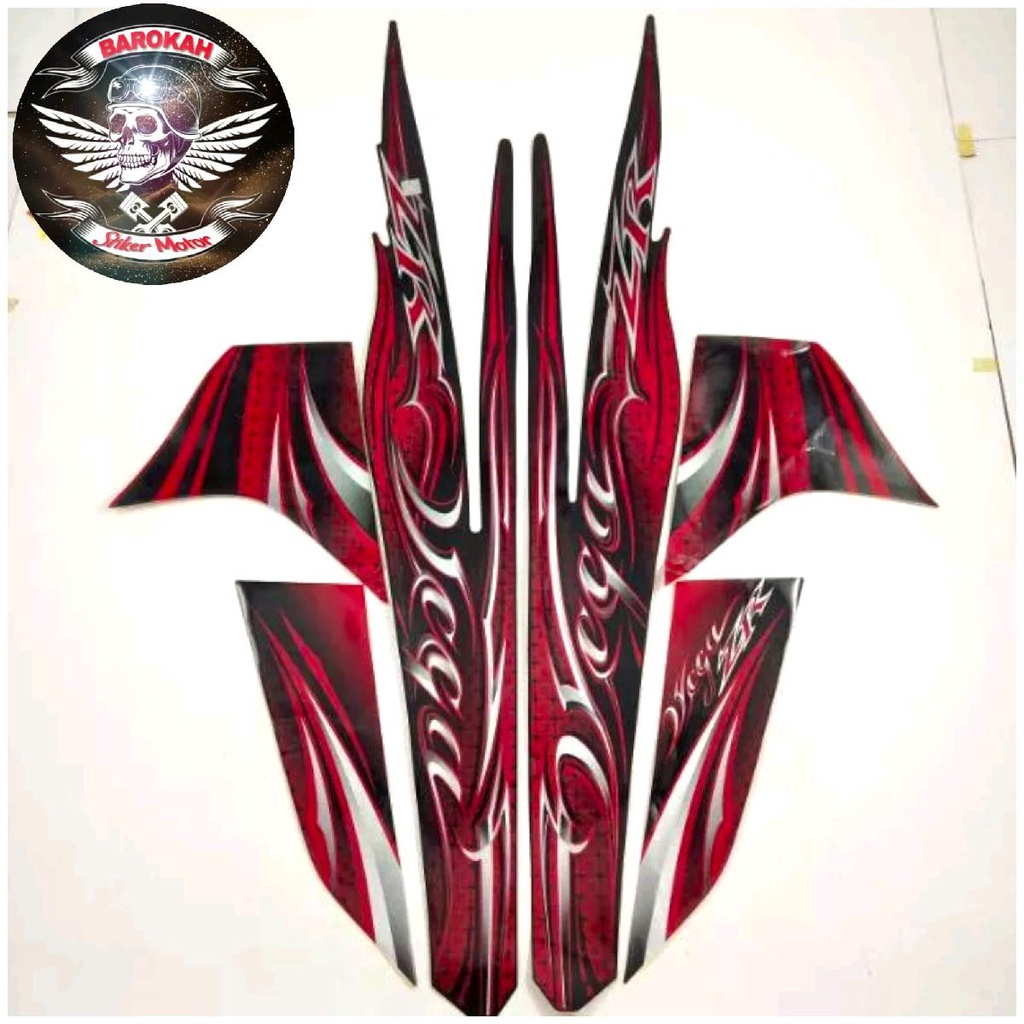 AJS AJS Striping stiker  motor Yamaha Vega zr 2011 merah stiker motor Bodi standar    Sticker Bisa C