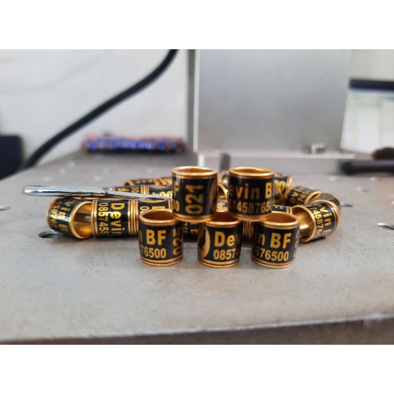 RING BURUNG MODEL RODA TINGGI 1CM LUBANG DALAM 8MM KHUSUS MERPATI/RING RODA MENGKILAP SEPERTI RING K