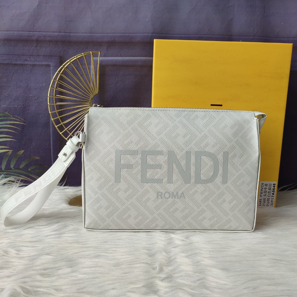 Original 2023 New Fendi Style Men's Fashion All-Match Medium Clutch