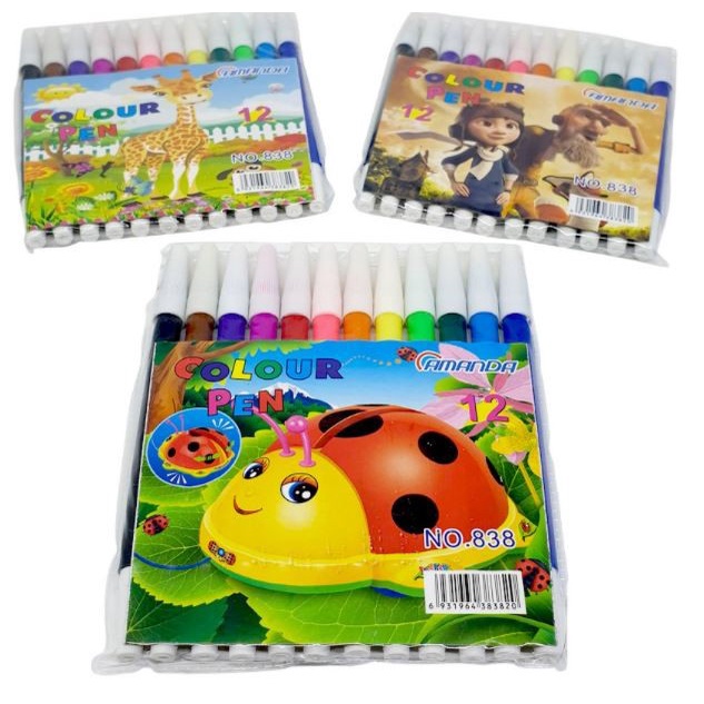 

1 Pcs Spidol Warna Kecil 12 Warna