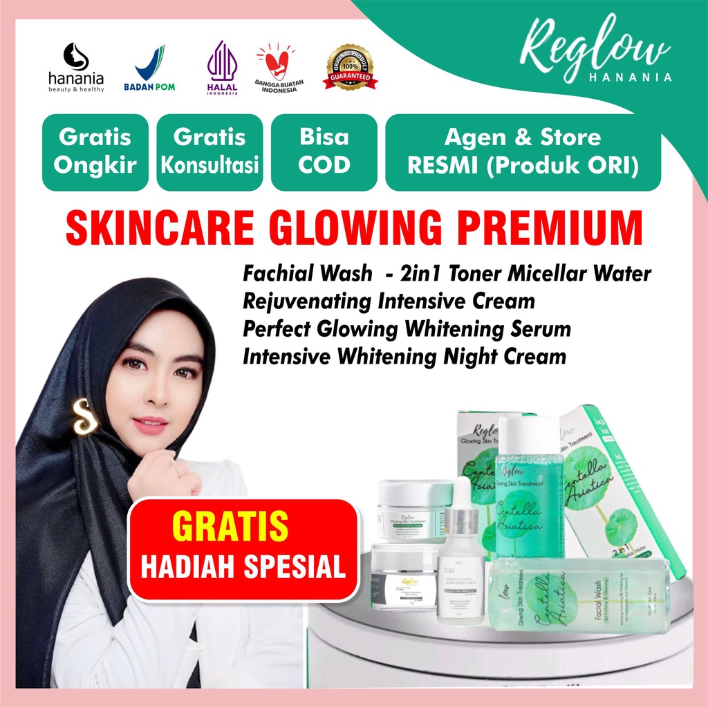 Paket Reglow Glow Skin Treatment + Serum Night Cream dr Shindy