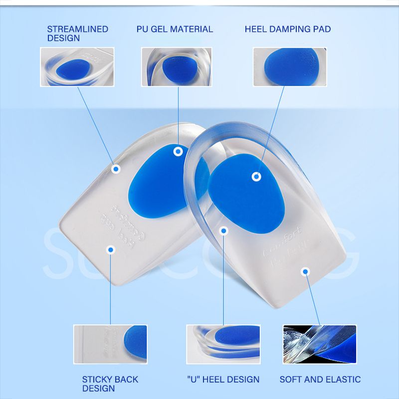 Gel Heel Cup ~ Insular Alas Kaki ~ Sol Sepatu Soft Silicone Gel ~ Bantalan Tumit ~ Alas Kaki Empuk ~