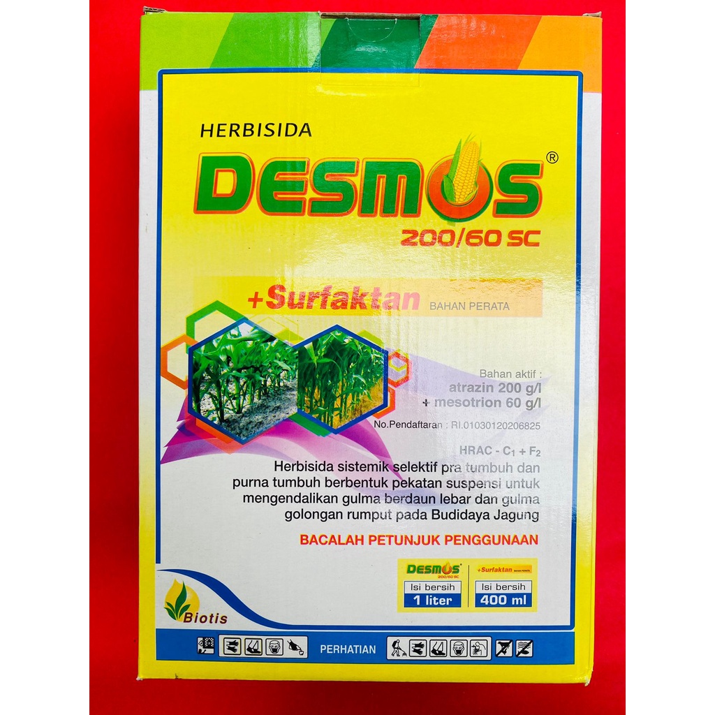 Paket Herbisida DESMOS 200/60 SC isi 500ml dari BIOTIS pengendali gulma pada tanaman jagung