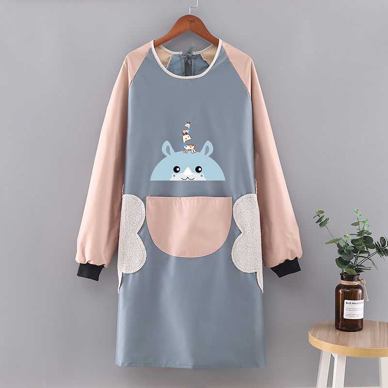 

SICCSAEE Celemek Masak Apron Dapur Lengan Panjang Lap Tangan Anti Air - SI01