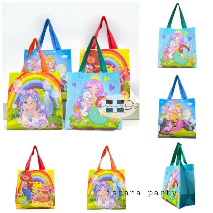 

Tas Souvenir Ulang Tahun Anak / Goodie Bag Ulang Tahun Mermaid BR - S