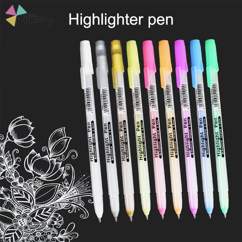 

Pena Sorot Grafiti Putih，Lukisan Anime Warna Pena Berminyak， Pena Penanda Buku Besar Tangan PD