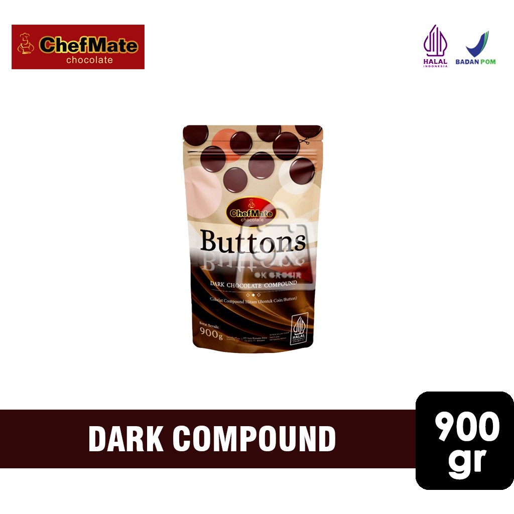 

Chocolate Button Chefmate / Dark Compound Coin (900 gr)