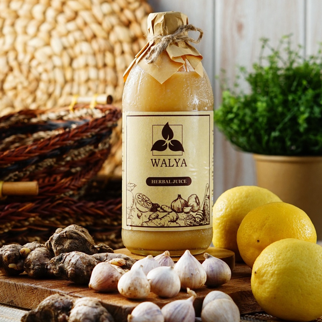 

WALYA Minuman Herbal Premium Alami (500ml) Asli Bawang Putih Tunggal Jahe Merah Cuka Apel Menurunkan Kolesterol Darah Tinggi Asam Urat