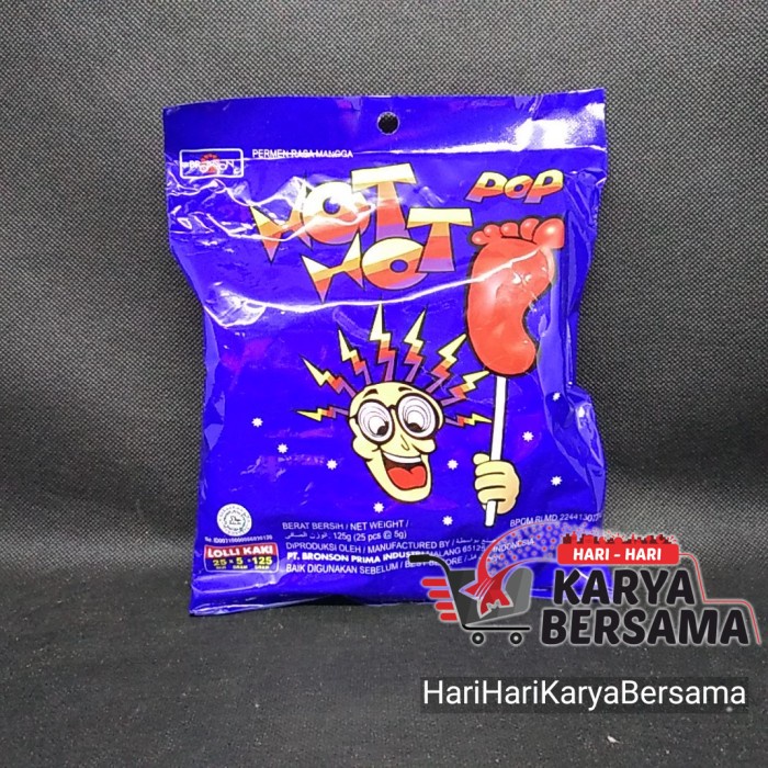 

PERMEN HOT HOT POP LOLLI KAKI RASA MANGGA BAG 125GR