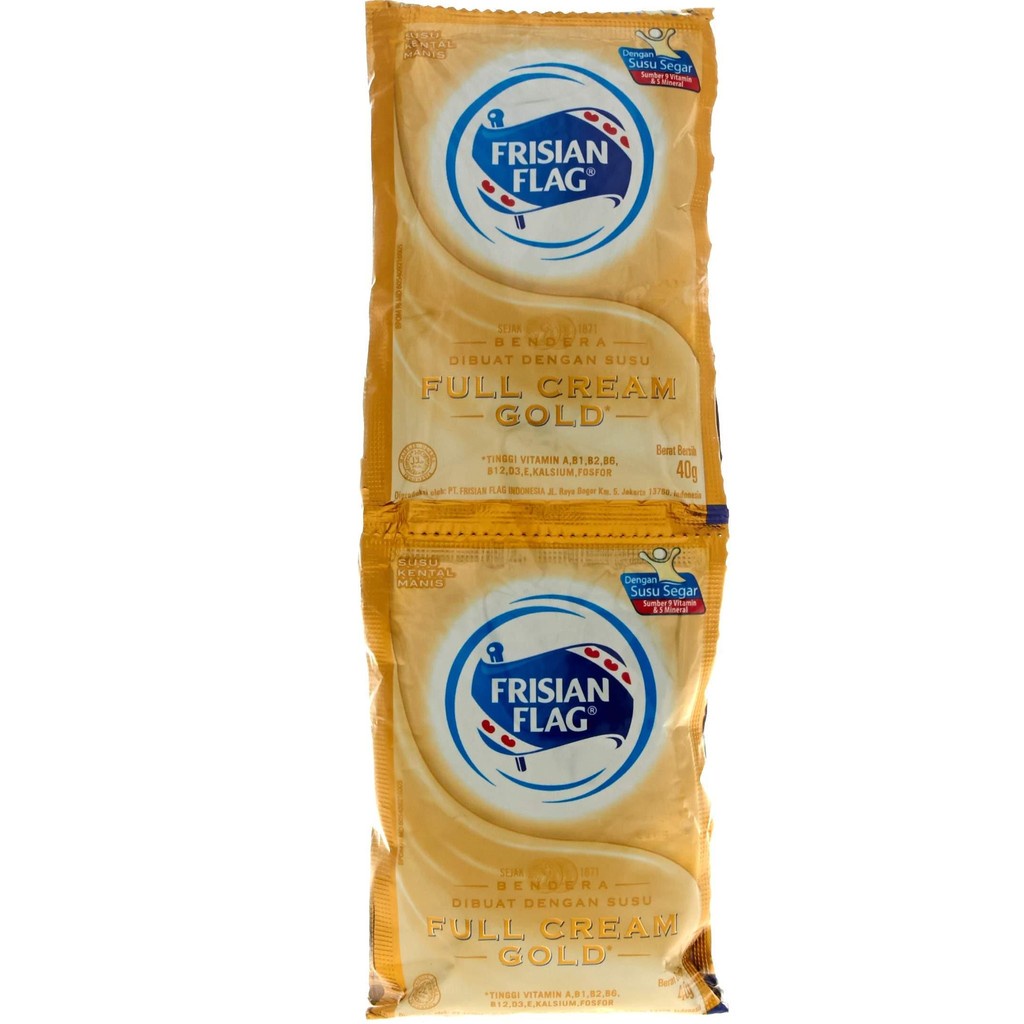 

Bendera Frisian Flag Susu Kental Manis Sachet Gold 6 X 40G