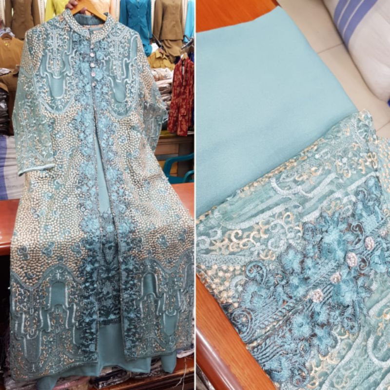 GS03 / GAMIS CARDIGAN TILE BORDIR/GAMIS CARDIGA CORNELI TERBARU/GAMIS  BROKAT 2022