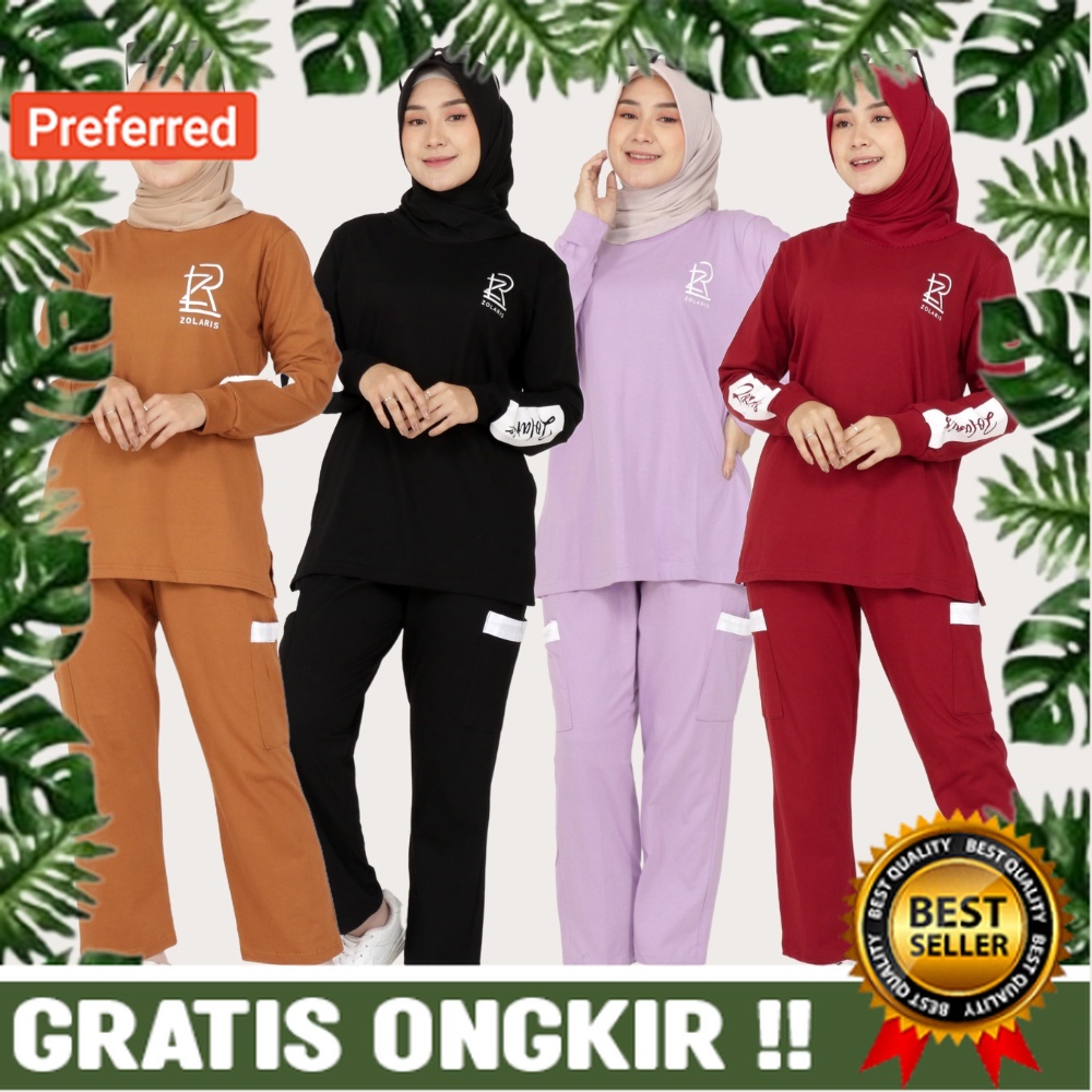 Karisa Set - Setelan Baju Olahraga Wanita Muslim// BAJU OLAHRAGA / TRAINING / OUTFIT FITNESS / CELAN
