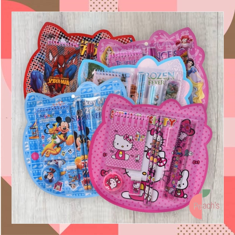 

PEACHs - S5931 Stationary Set Karakter Kartun / Set Alat Tulis 8 In 1 / Set Alat Tulis Kartun Lucu / Stationery Set 8 In 1 Lucu