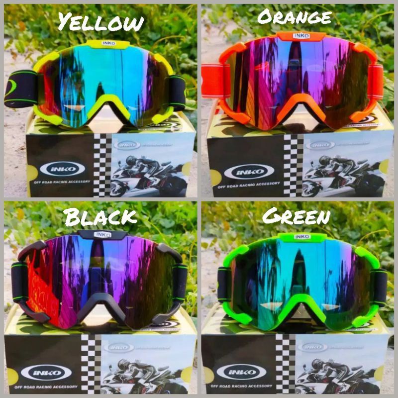 Promo ||Kaca google cross || kaca gogle cross 100% original INKO || COD pnp untuk semua helm cross