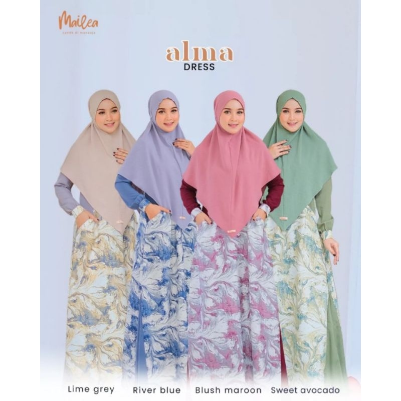 MAILEA - ALMA DRESS / GAMIS SYARI / GAMIS MUSLIMAH